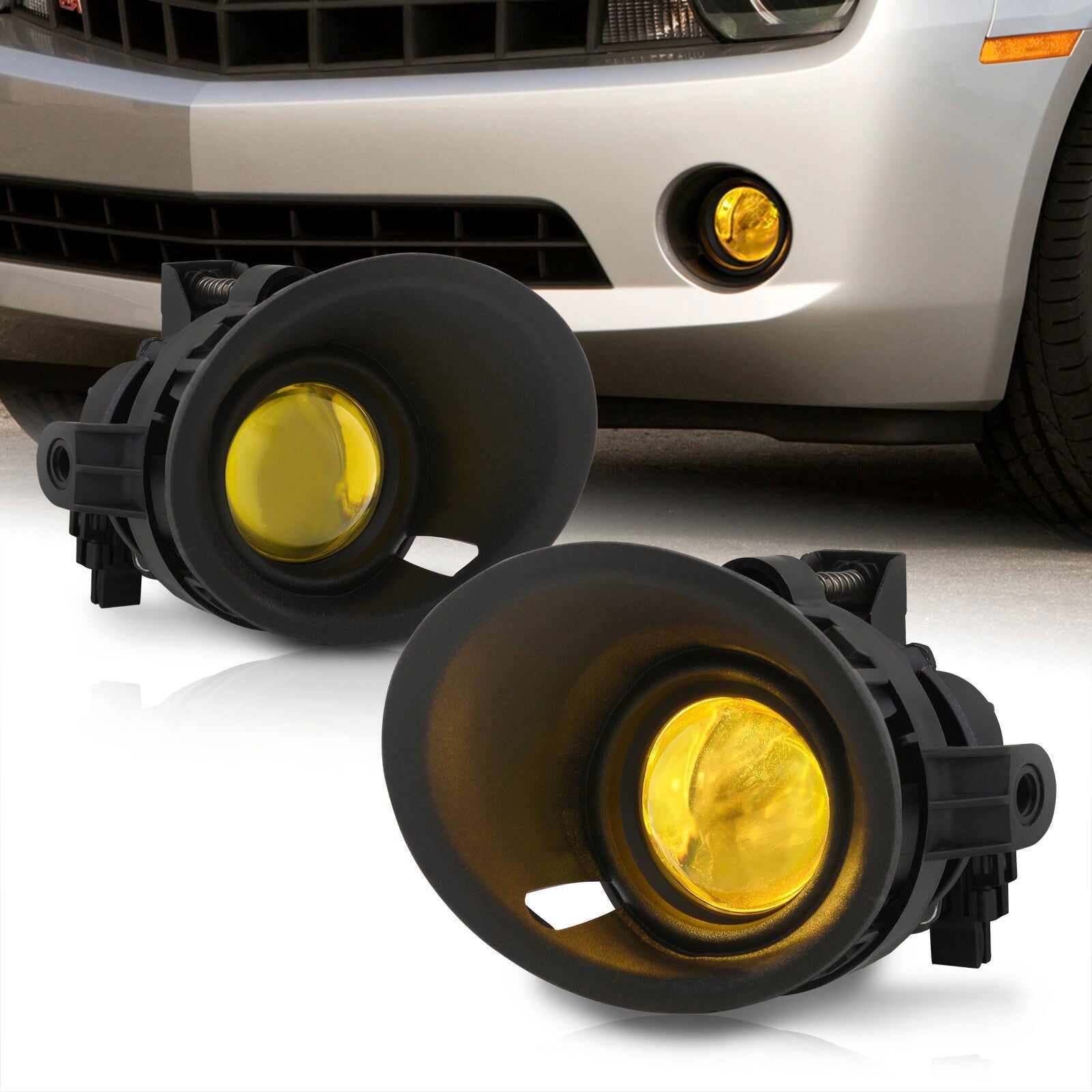 Chevrolet Camaro 3.6L V6 2014-2015 Front Fog Lights Yellow Len (Includes Switch & Wiring Harness) - Parts Agent