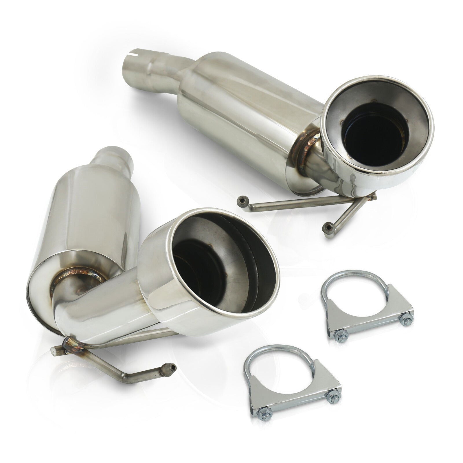Chevrolet Camaro 6.2L V8 2010-2015 Dual Tip Stainless Steel Axle Back Exhaust System (Piping: 2.5" / 65mm | Tip: 4.5") - Parts Agent