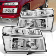 Chevrolet Colorado 2004-2012 Factory Style Headlights + Bumpers Chrome Housing Clear Len Clear Reflector - Parts Agent