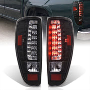 Chevrolet Colorado 2004-2012 LED Tail Lights Black Housing Clear Len - Parts Agent