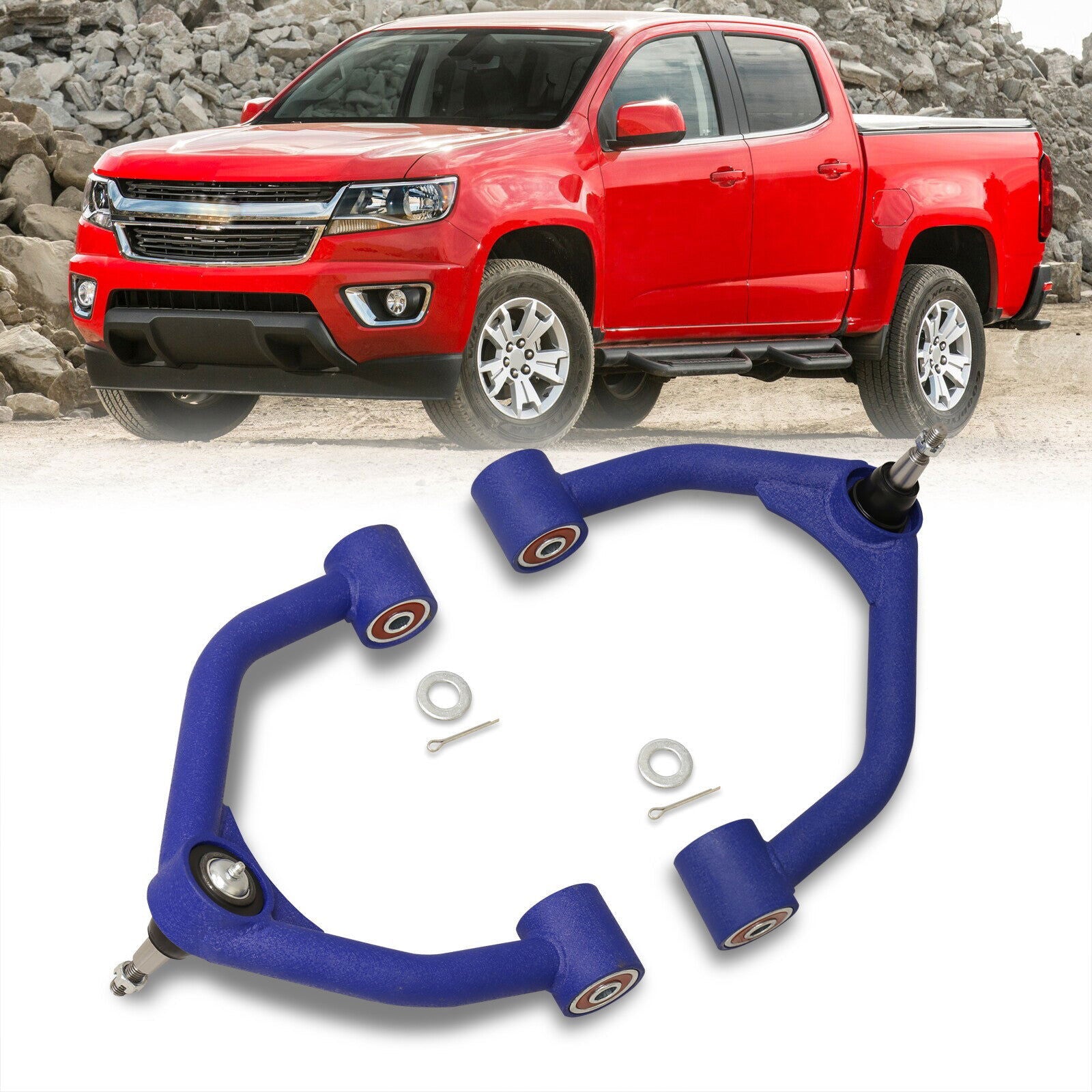 Chevrolet Colorado 2015-2022 / GMC Canyon 2015-2022 2-4" Lift Front Upper Tubular Control Arms Blue - Parts Agent