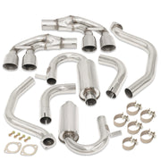 Chevrolet Corvette C5 Z06 5.7L V8 1997-2004 Oval Quad Tip Stainless Steel Catback Exhaust System (Piping: 2.5