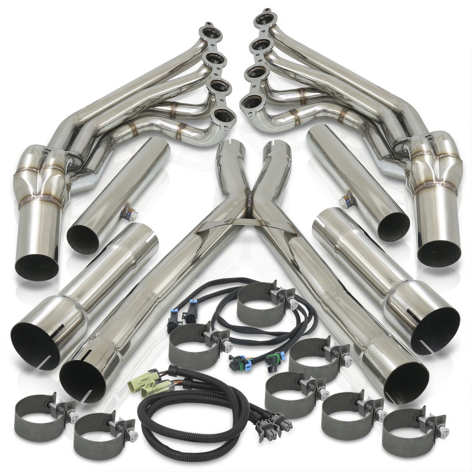 Chevrolet Corvette C6 2005-2013 Stainless Steel Long Tube Header + X-Pipe - Parts Agent
