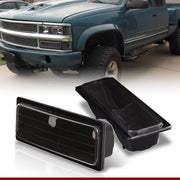 Chevrolet GMC C/K 1500 2500 3500 Bumper Lights Black Housing Clear Lens - Parts Agent