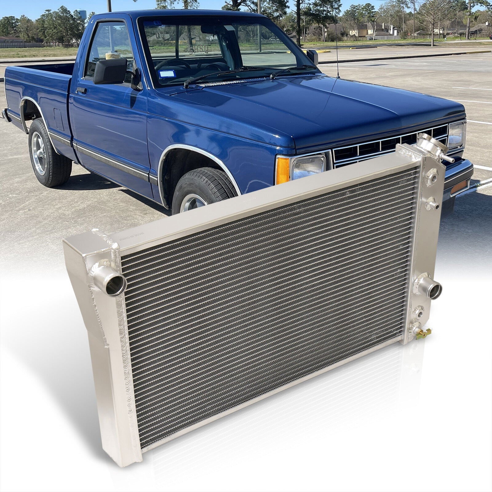 Chevrolet S10 1982-2002 / Blazer V8 1982-2002 / Corvette 1984-1991 Automatic & Manual Transmission Aluminum Radiator - Parts Agent