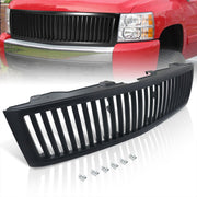 Chevrolet Silverado 07-2013 Vertical Style Front Grille Black - Parts Agent