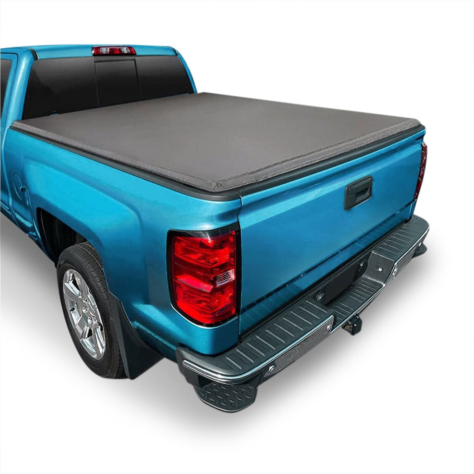 Chevrolet Silverado 1500 2007-2013 / Silverado 2500 3500 HD 2007-2014 / GMC Sierra 1500 2007-2013 / Sierra 2500 3500 HD 2007-2014 6.5FT 6.6FT Soft 4 Fold Truck Tonneau Bed Cover (Standard Short Bed 6´55") - Parts Agent
