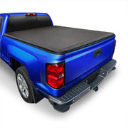 Chevrolet Silverado 1500 2007-2013 / Silverado 2500 3500 HD 2007-2014 / GMC Sierra 1500 2007-2013 / Sierra 2500 3500 HD 2007-2014 8FT Soft 4 Fold Truck Tonneau Bed Cover (Long Bed 8´) - Parts Agent