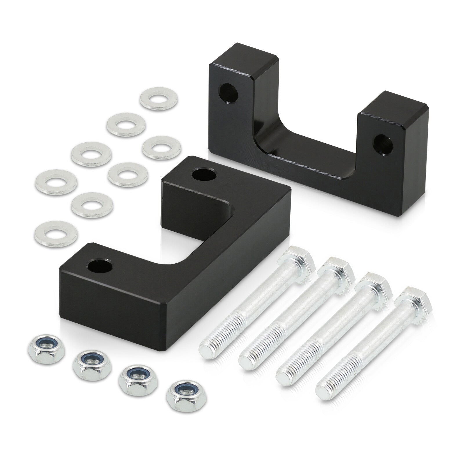 Chevrolet Silverado 1500 2007-2023 / Avalanche 2007-2013 / Suburban 1500 2007-2023 / Tahoe 2007-2023 / GMC Sierra 1500 2007-2023 / Yukon 2007-2023 2" Front U Shape Leveling Lift Kit Black - Parts Agent