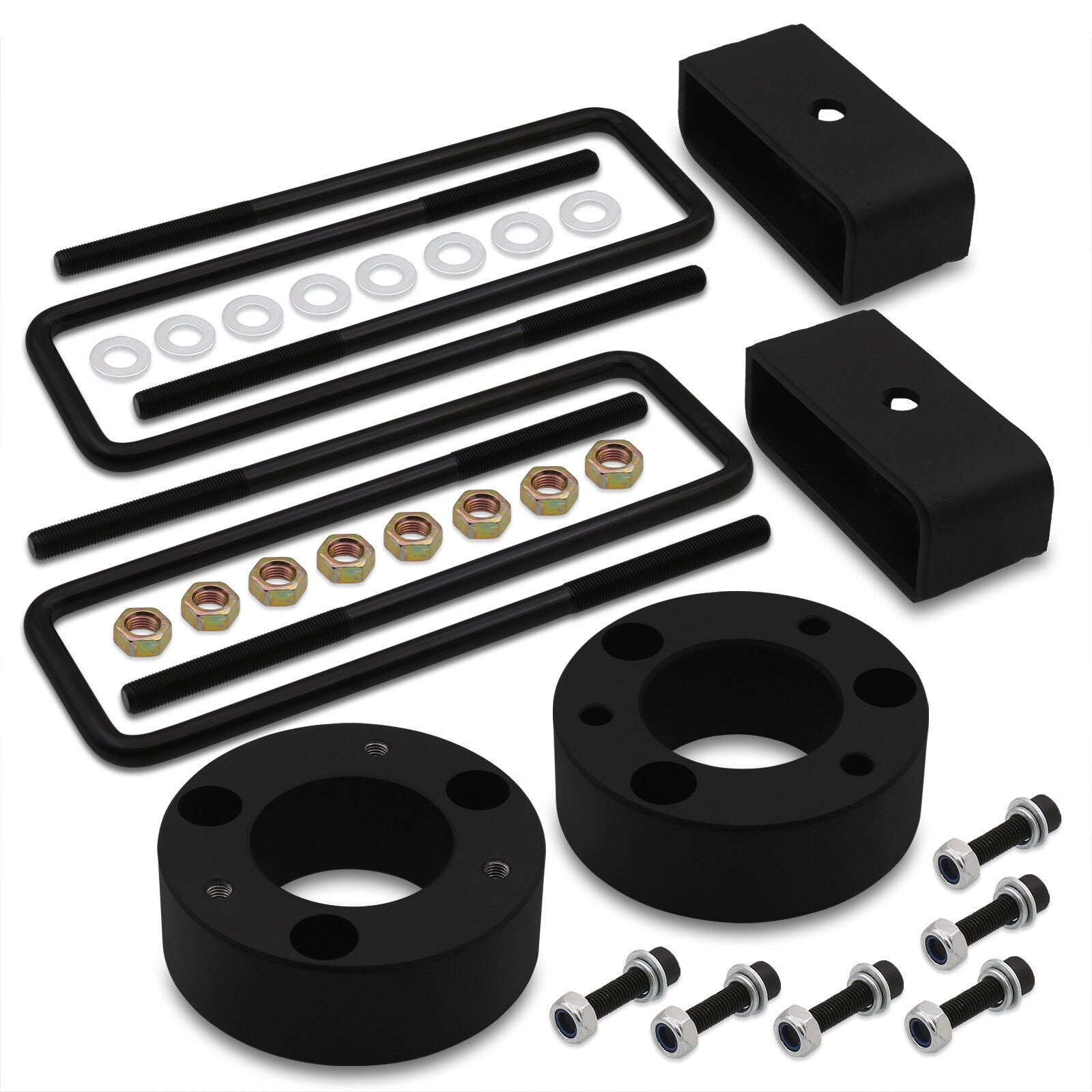 Chevrolet Silverado 1500 2007-2023 / GMC Sierra 1500 2007-2023 2.5" Front 2" Rear Leveling Lift Kit Black - Parts Agent