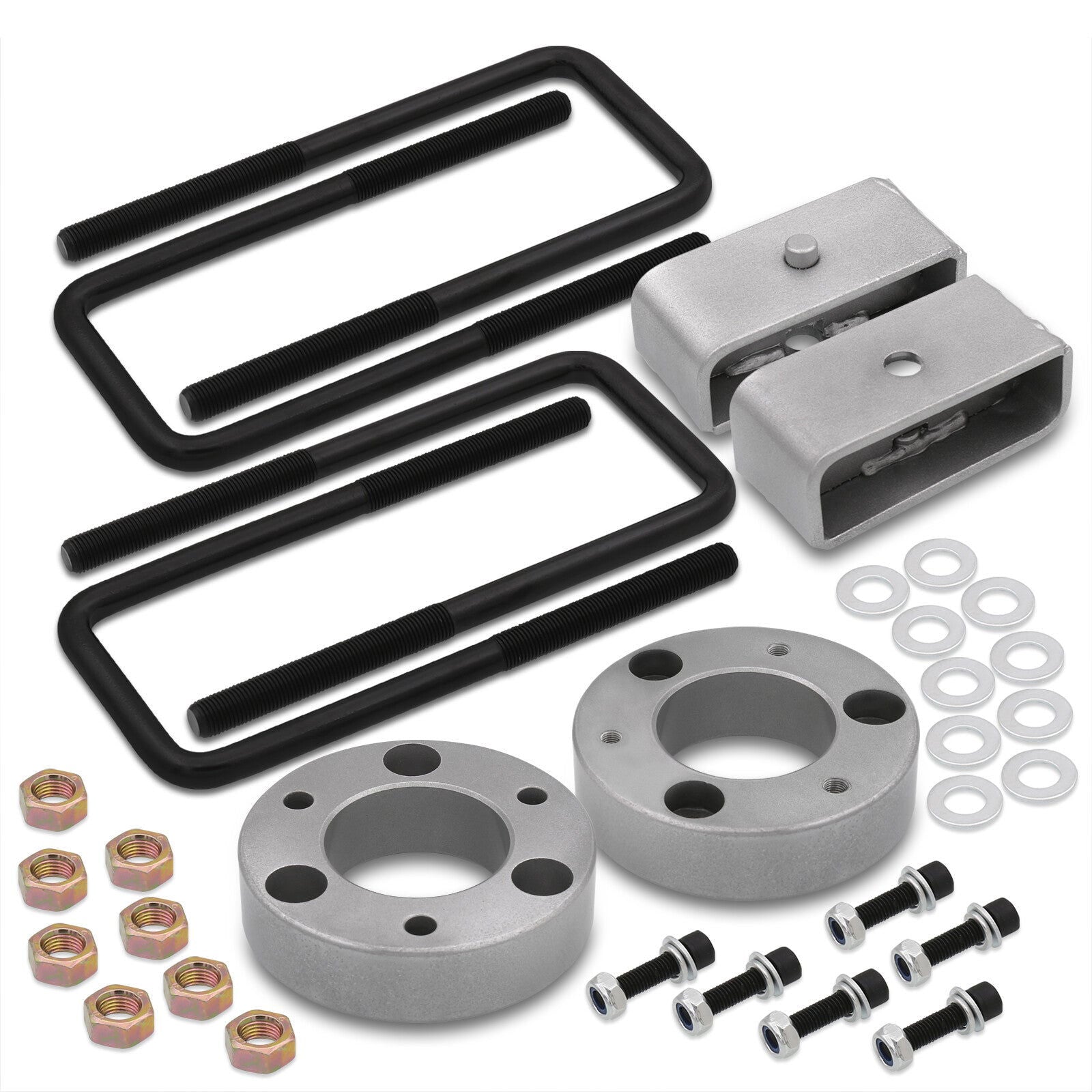 Chevrolet Silverado 1500 2007-2023 / GMC Sierra 1500 2007-2023 3" Front 2" Rear Leveling Lift Kit Silver - Parts Agent