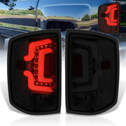 Chevrolet Silverado 1500 2014-2018 / 1500LD 2019 / 2500HD 3500HD 2015-2019 / GMC Sierra 3500HD Dually 2015-2019 LED Bar Tail Lights Chrome Housing Smoke Len White Tube (Excluding OEM LED Models) - Parts Agent
