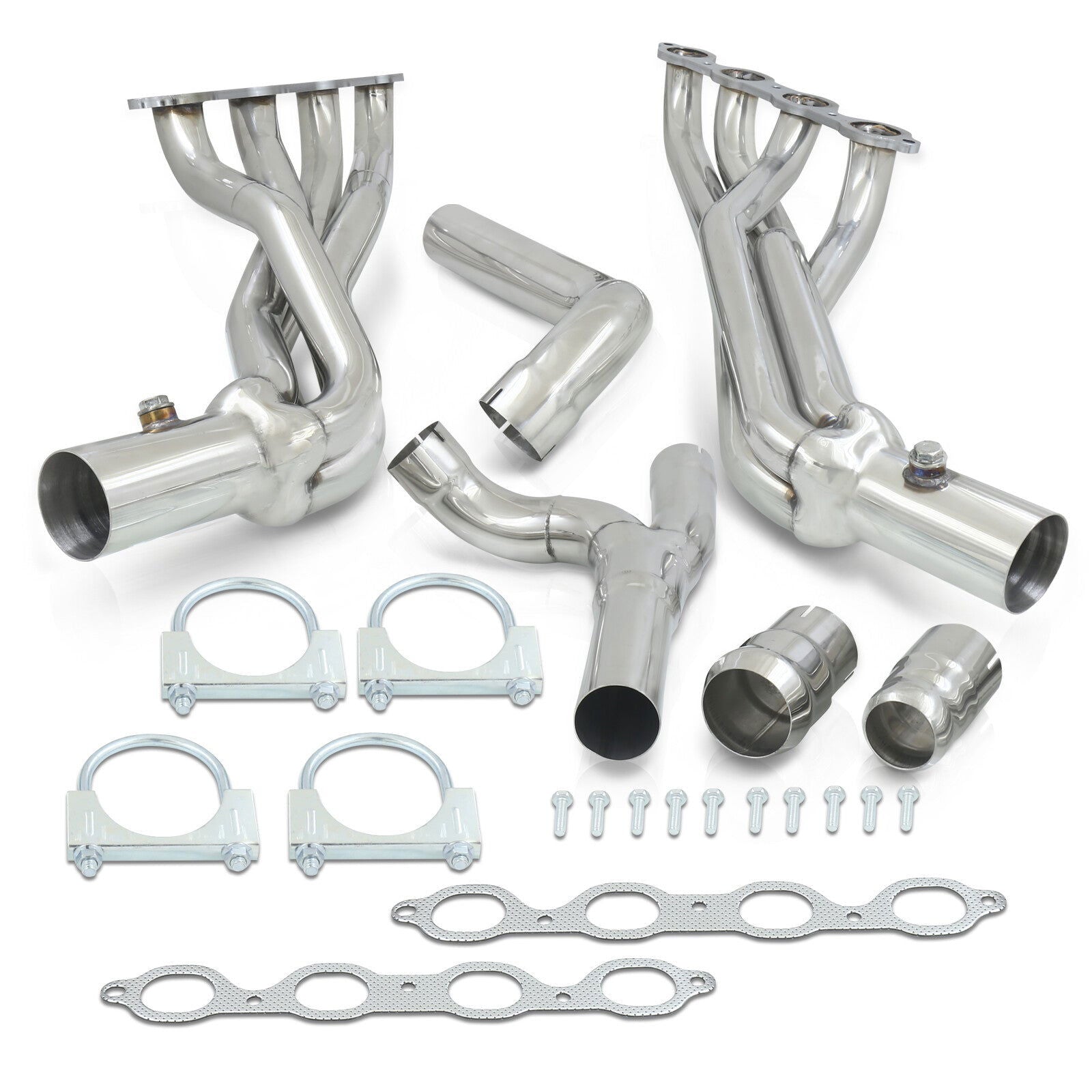 Chevrolet Silverado 1500 2014-2018 / GMC Sierra 1500 2014-2018 5.3L V8 Stainless Steel Long Tube Exhaust Header + Y-Pipe - Parts Agent