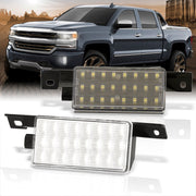 Chevrolet Silverado 1500 2016-2018 / 1500 LD 2019 / 2500HD 3500HD 2016-2019 / GMC Sierra 1500 2016-2018 / 1500 Limited 2019 / 2500HD 3500HD 2016-2019 2-Piece Left & Right White SMD LED Truck Bed Cargo Lights Clear Len (Includes Wiring Harness) - Parts Agent
