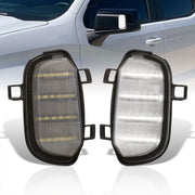 Chevrolet Silverado 1500 2019-2021 / 1500 LD 2019-2021 / GMC Sierra 1500 2019-2021 Front White LED Side Mirror Marker Lights Clear Len - Parts Agent