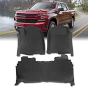 Chevrolet Silverado 1500 2019-2022 / GMC Sierra 1500 2019-2022 All Weather Guard 3D Floor Mat Liner (Crew Cab Models Only) - Parts Agent