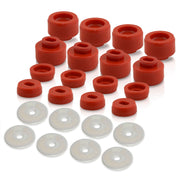 Chevrolet Silverado 1500 2500 1999-2014 / 2500HD 2001-2006 / GMC Sierra 1500 2500 1999-2014 Body Mount Bushings Kit Red (Oval Upper Mounts) - Parts Agent