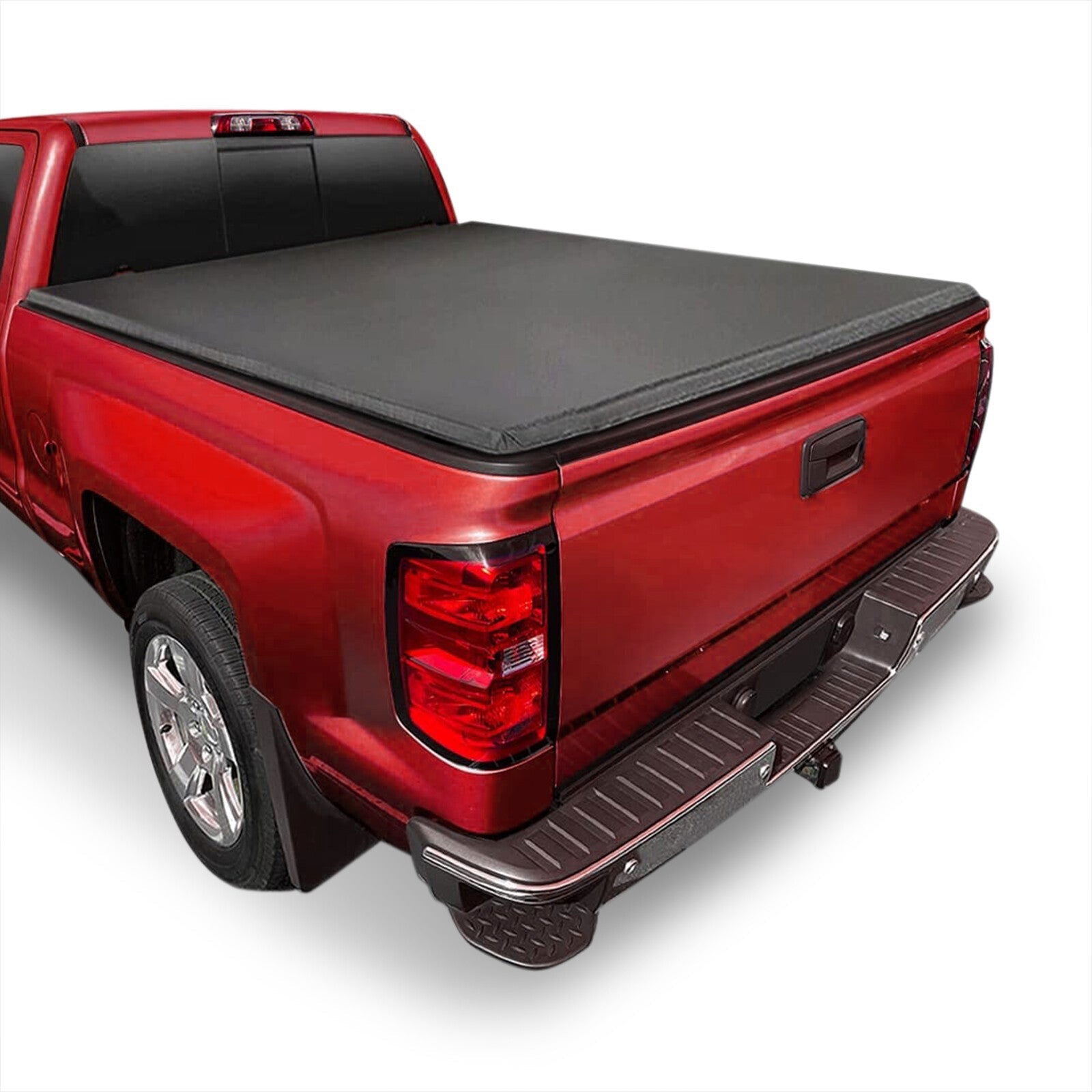 Chevrolet Silverado 1500 5.8FT 2007-2013 / GMC Sierra 1500 5.8FT 2007-2013 Soft 4 Fold Truck Tonneau Bed Cover (Extra Short Bed 5´8") - Parts Agent