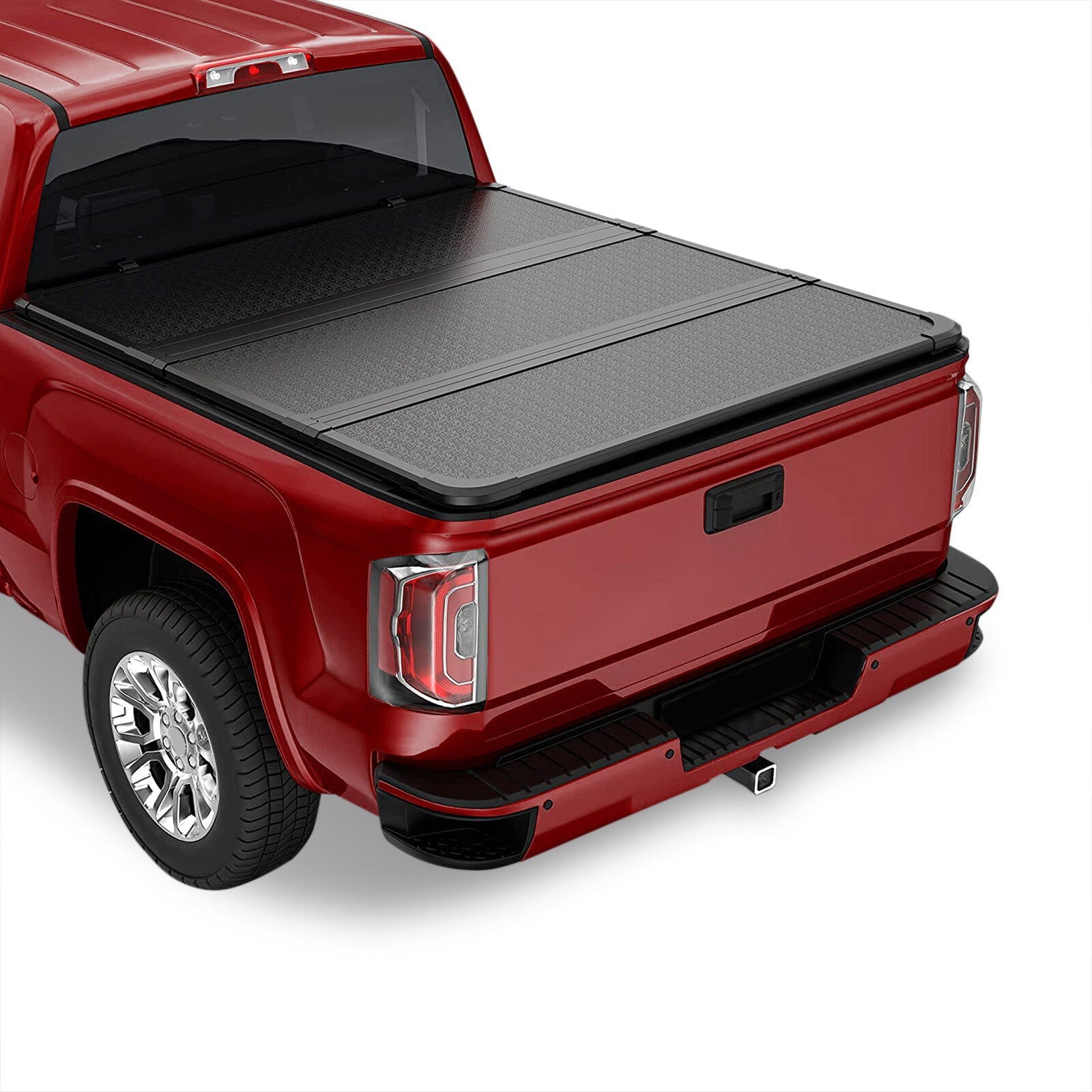 Chevrolet Silverado 1500 LT Crew Cab 5.8FT 2014-2018 / GMC Sierra 1500 Crew Cab 5.8FT 2014-2018 Hard Tri Fold Truck Tonneau Bed Cover (Extra Short Bed 5´8") - Parts Agent