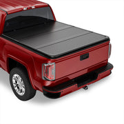 Chevrolet Silverado 1500 LT Crew Cab 5.8FT 2014-2018 / GMC Sierra 1500 Crew Cab 5.8FT 2014-2018 Hard Tri Fold Truck Tonneau Bed Cover (Extra Short Bed 5´8