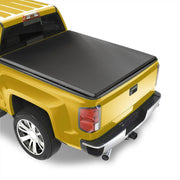 Chevrolet Silverado 1500 LT Crew Cab 5.8FT 2014-2018 / GMC Sierra 1500 Crew Cab 5.8FT 2014-2018 Soft 4 Fold Truck Tonneau Bed Cover (Extra Short Bed 5´8