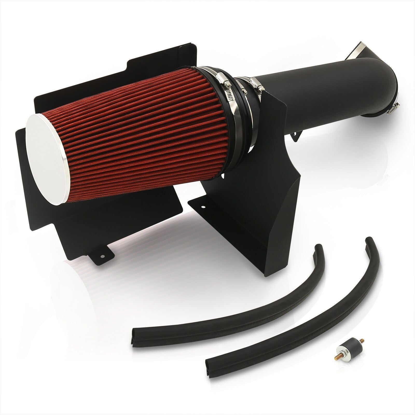 Chevrolet Silverado 1999-2006 / Avalanche 2002-2006 / Suburban 1500 2500 2000-2006 / Tahoe 2000-2006 / Cadillac Escalade 2002-2006 / GMC Sierra 1999-2006 / Yukon 2000-2006 / Yukon XL 2000-2006 4.8L 5.3L 6.0L V8 Cold Air Intake Black + Heat Shield - Parts Agent