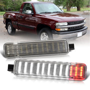 Chevrolet Silverado 1999-2006 / C/K 1997-2000 / Suburban Tahoe 1995-2006 / Cadillac Escalade 1999-2006 / GMC Sierra 1999-2006 / Yukon XL 1995-2006 / Hummer H2 2003-2009 2-Piece Left & Right Interior White & Red SMD LED Door Courtesy Lights Clear Lens - Parts Agent