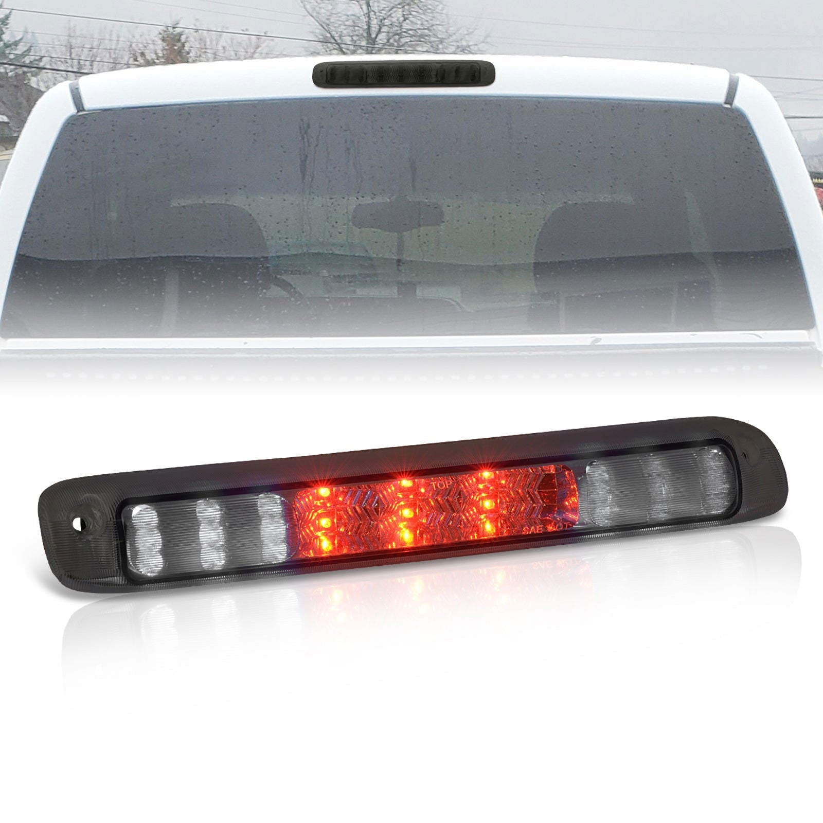 Chevrolet Silverado 1999-2006 / GMC Sierra 1999-2006 LED 3rd Brake Light Chrome Housing Smoke Len - Parts Agent