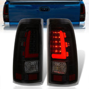 Chevrolet Silverado 1999-2006 / GMC Sierra 1999-2006 LED Bar Tail Lights Black Housing Smoke Len Red Tube - Parts Agent
