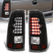 Chevrolet Silverado 1999-2006 / GMC Sierra 1999-2006 LED Tail Lights Black Housing Clear Len - Parts Agent