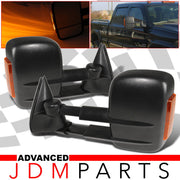 Chevrolet Silverado 2003-2007 / GMC Sierra 2003-2007 Telescopic Extendable LED Signal Heated Power Towing Mirrors Black - Parts Agent