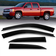 Chevrolet Silverado 2007-2013 / Avalanche 2007-2013 / Suburban 2007-2014 / GMC Sierra 2007-2013 / Yukon XL 2007-2014 Crew Cab 4 Door Tape On Window Visors - Parts Agent