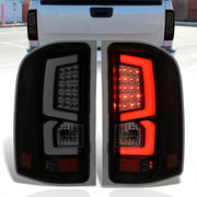 Chevrolet Silverado 2007-2013 LED Bar Tail Lights Black Housing Smoke Len White Tube - Parts Agent