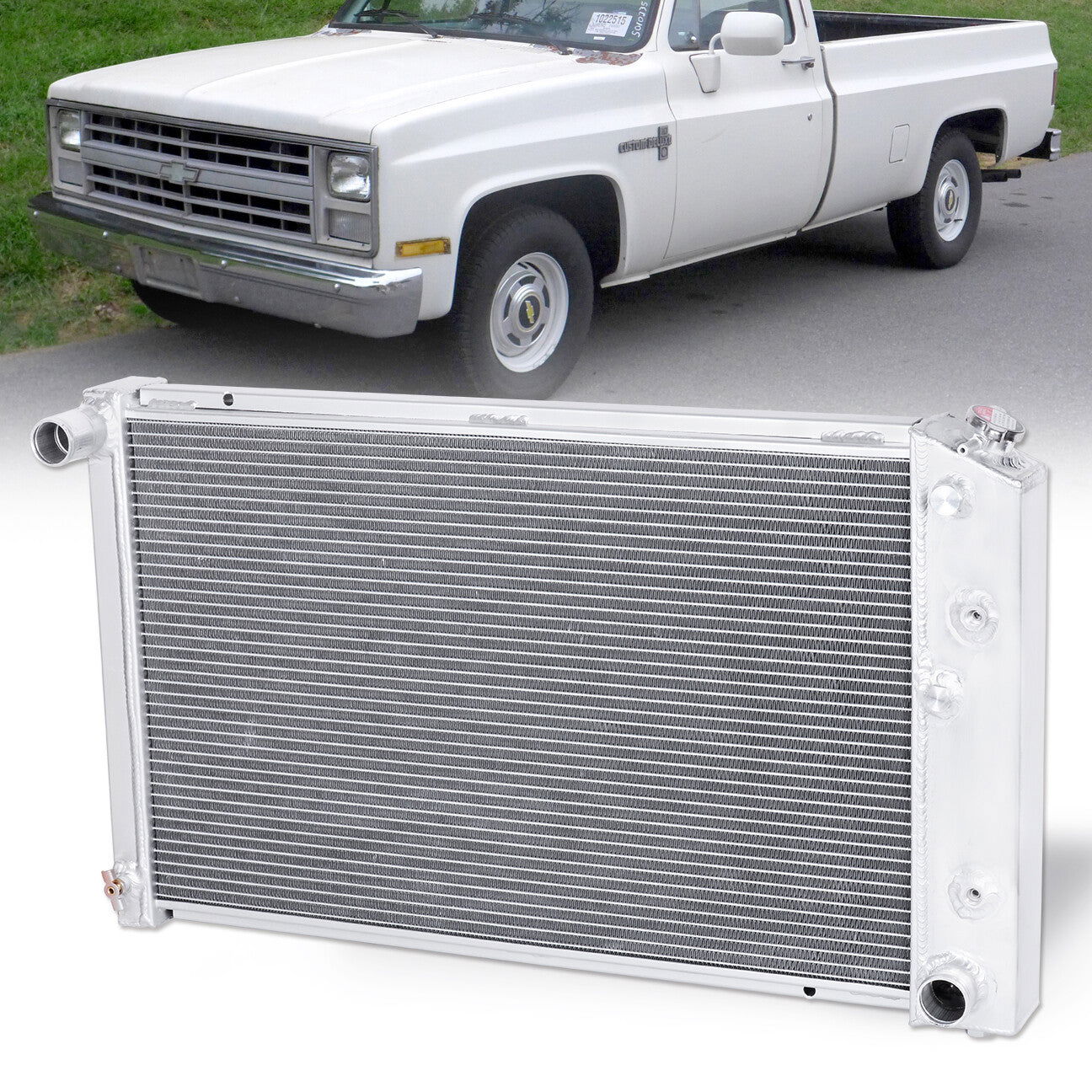 Chevrolet Small Chevrolet Block SBC l6 / V8 Automatic & Manual Transmission 3-Row Aluminum Radiator - Parts Agent