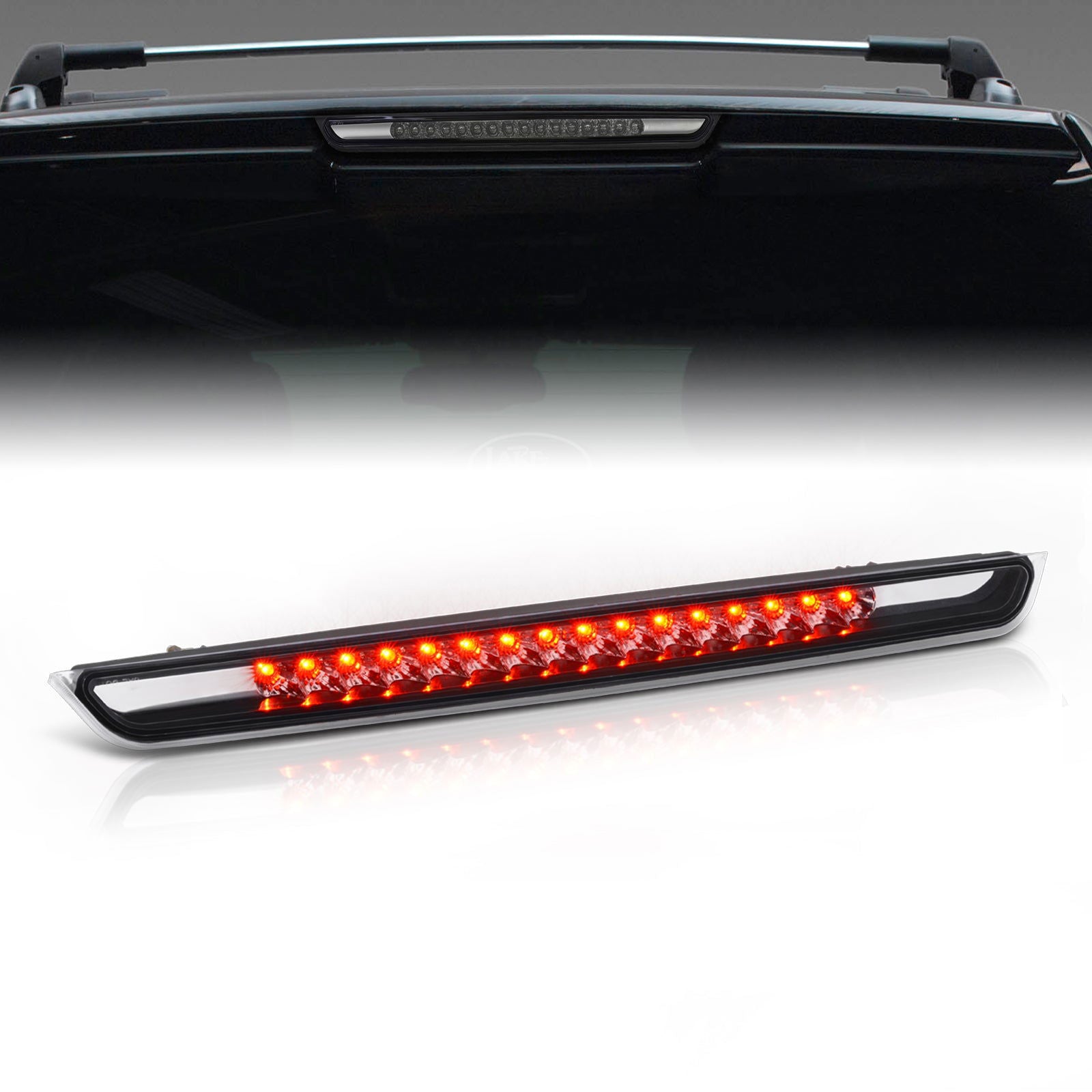 Chevrolet Suburban Tahoe 1500 2007-2014 / 2500 2007-2013 / GMC Yukon XL 1500 2007-2014 / 2500 2007-2013 LED 3rd Brake Light Chrome Housing Clear Len - Parts Agent