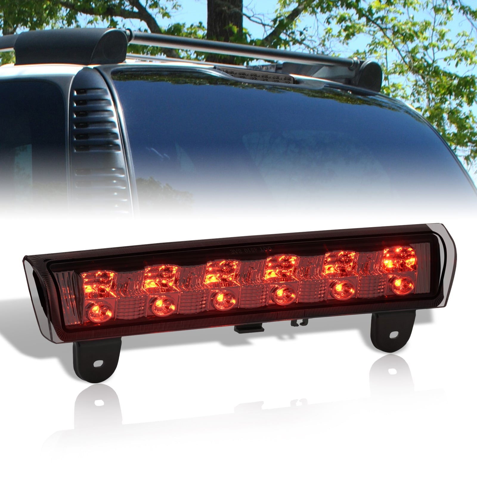 Chevrolet Suburban Tahoe 2000-2006 / GMC Yukon 2000-2006 LED 3rd Brake Light Chrome Housing Smoke Len (Excluding Barn Door Models) - Parts Agent