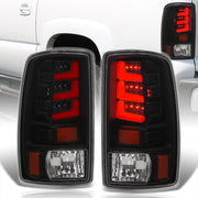 Chevrolet Suburban Tahoe 2000-2006 / GMC Yukon XL 2000-2006 / Yukon Denali 2001-2006 LED Bar Tail Lights Black Housing Clear Len Red Tube (Excluding Barn Door Trunks) - Parts Agent