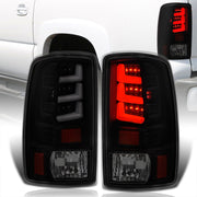 Chevrolet Suburban Tahoe 2000-2006 / GMC Yukon XL 2000-2006 / Yukon Denali 2001-2006 LED Bar Tail Lights Black Housing Smoke Len White Tube (Excluding Barn Door Trunks) - Parts Agent