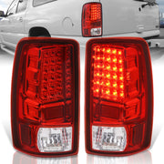 Chevrolet Suburban Tahoe 2000-2006 / GMC Yukon XL 2000-2006 / Yukon Denali 2001-2006 LED Tail Lights Chrome Housing Red Len (Excluding Barn Door Trunks) - Parts Agent