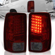Chevrolet Suburban Tahoe 2000-2006 / GMC Yukon XL 2000-2006 / Yukon Denali 2001-2006 LED Tail Lights Chrome Housing Red Smoke Len (Excluding Barn Door Trunks) - Parts Agent