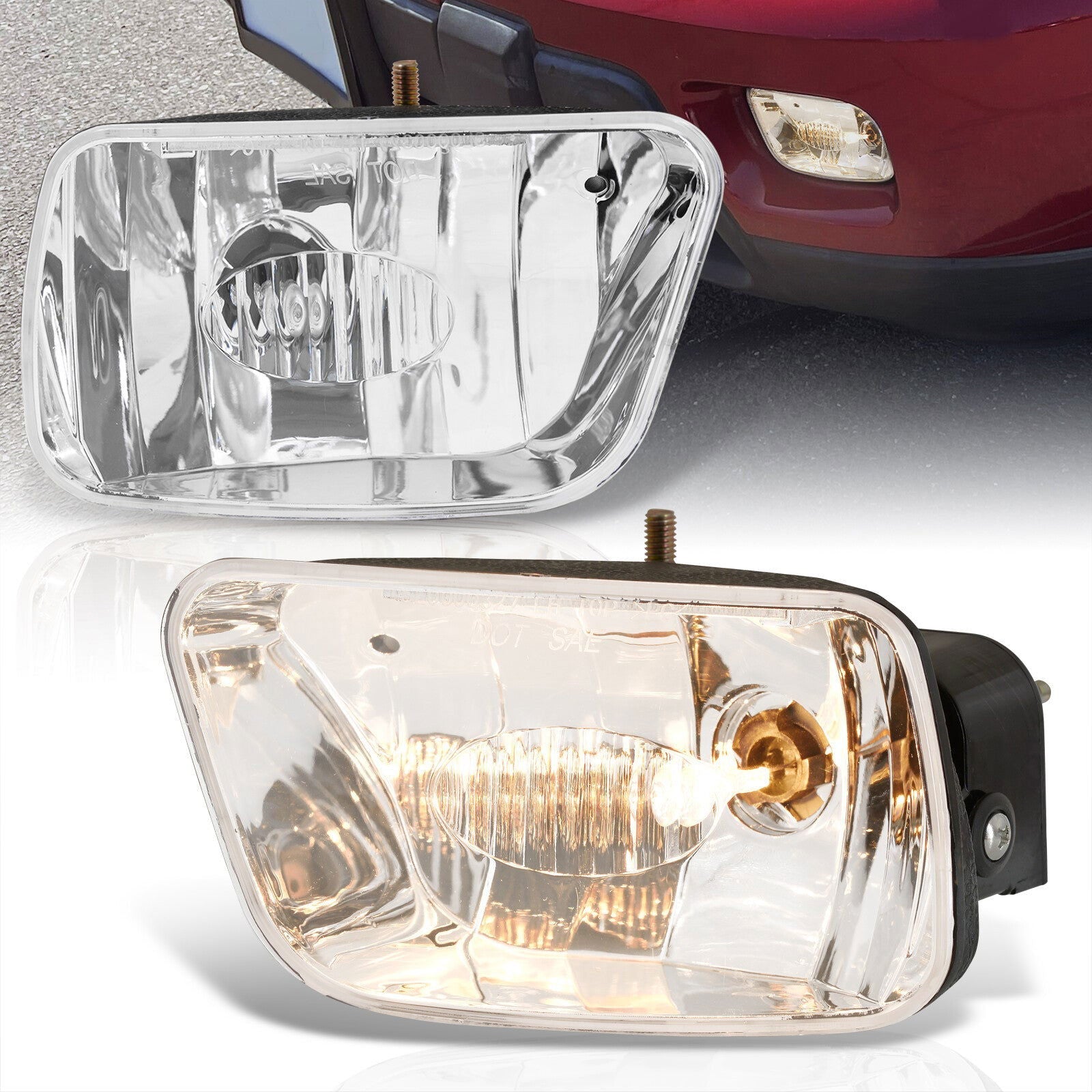 Chevrolet Trailblazer 2002-2009 Front Fog Lights Clear Len (No Switch & Wiring Harness) - Parts Agent