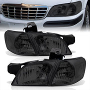 Chevrolet Venture 1997-2005 Factory Style Headlights Chrome Housing Smoke Len Clear Reflector - Parts Agent