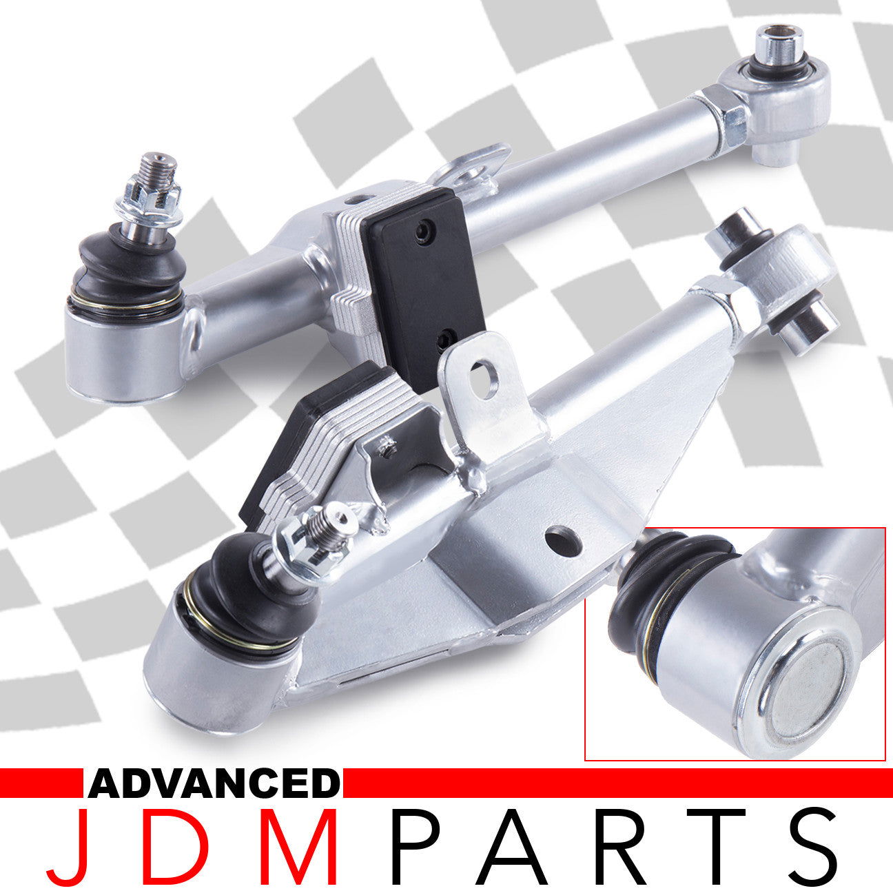 Chrome Front Lower Controls Arms For 89-98 Nissan 240SX - Parts Agent