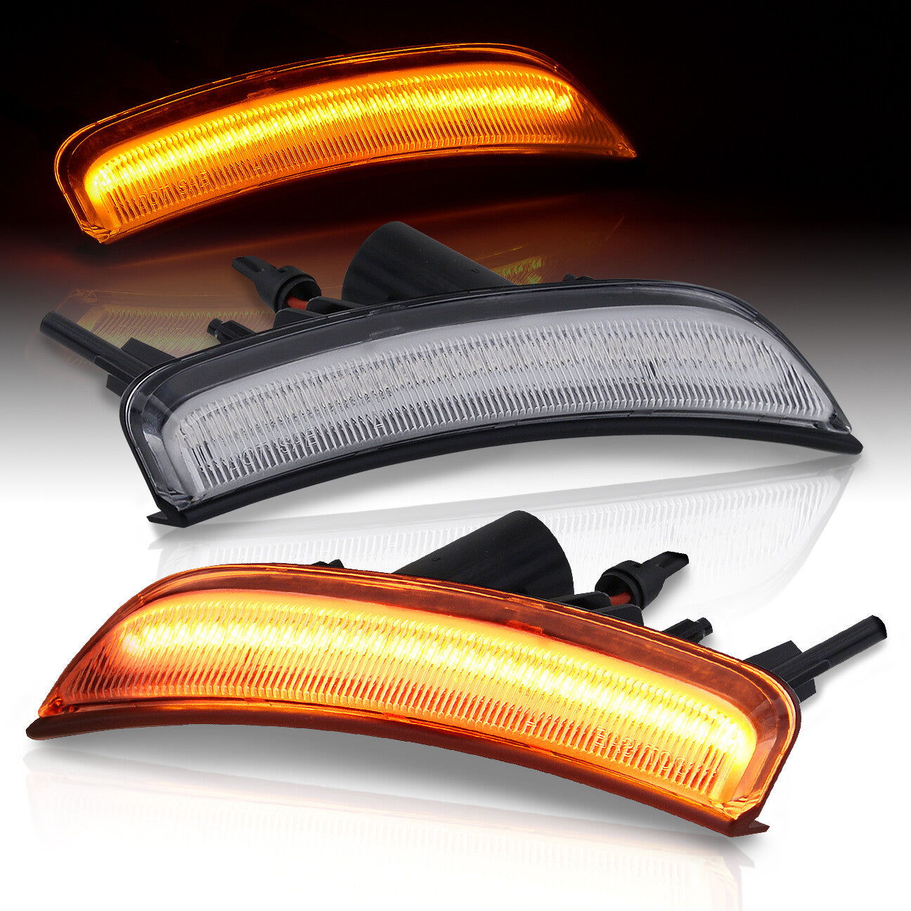 Chrysler 200 2015-2017 Front Amber LED Side Marker Clear Len - Parts Agent