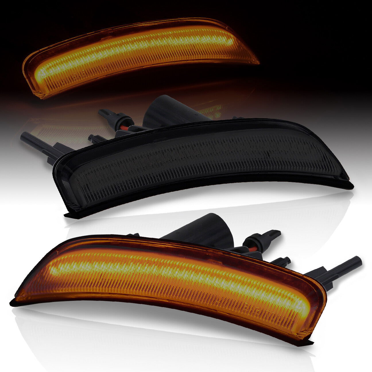 Chrysler 200 2015-2017 Front Amber LED Side Marker Smoke Len - Parts Agent