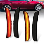 Chrysler 300 2015-2022 4 Piece Front Amber & Rear Red LED Side Marker Lights Smoke Len - Parts Agent