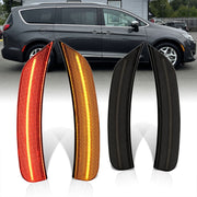 Chrysler Pacifica 2017-2022 / Voyager 2020-2022 4 Piece Front Amber & Rear Red LED Fender Side Marker Lights Smoke Len - Parts Agent