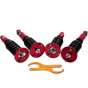 Coilovers Kits Mitsubishi Eclipse 95-99 2ND Gen Adj Damper 24 Levels Red lowering kit - Parts Agent