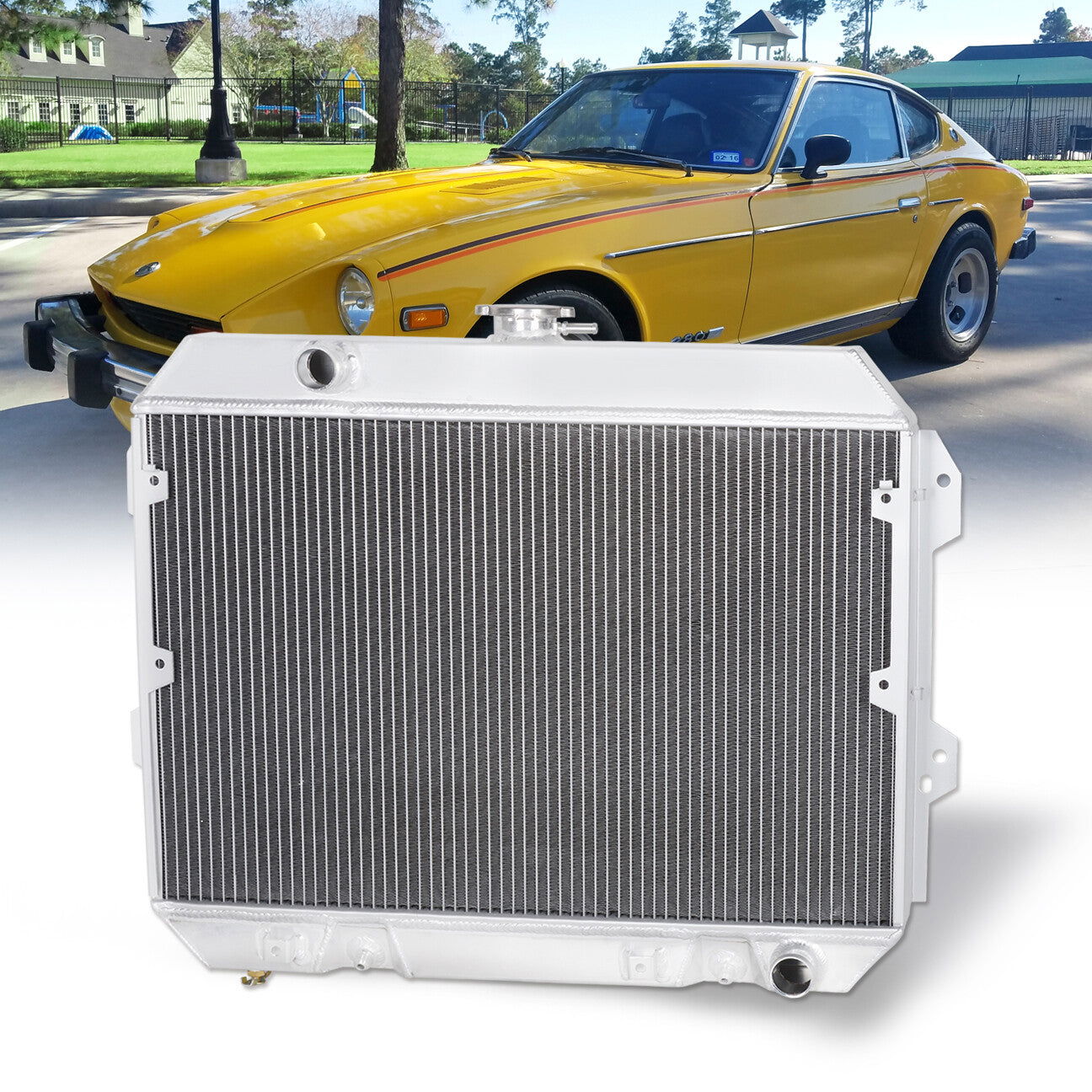 Datsun 280Z 1975-1978 Manual Transmission Aluminum Radiator - Parts Agent