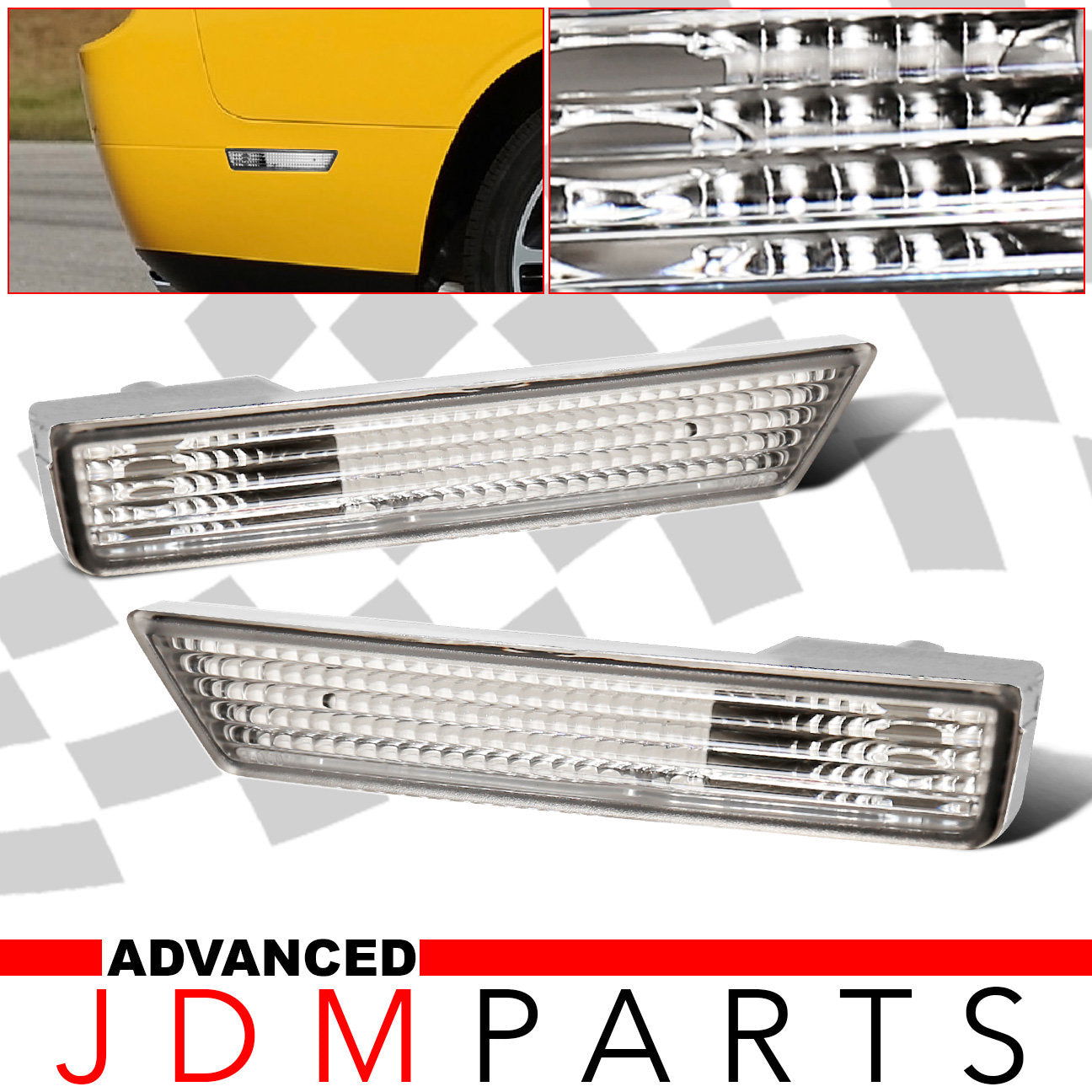 Dodge Challenger 2008-2014 / Charger 2011-2014 Rear Side Marker Lights Clear Len - Parts Agent